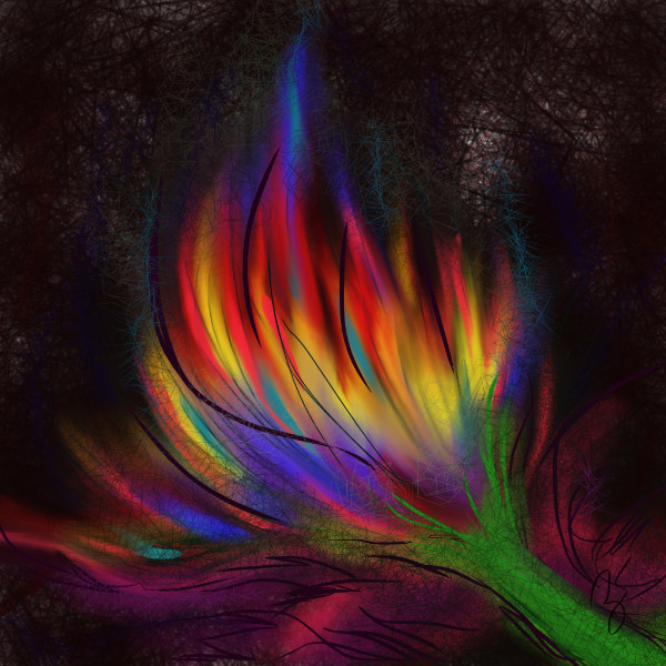 Flame - Experimental Painting