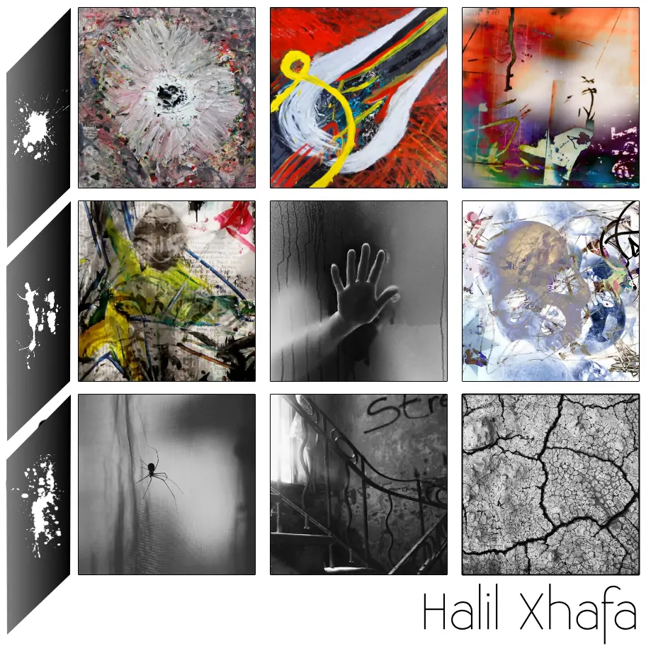 Artist Halil Xhafa Experimental Paintings