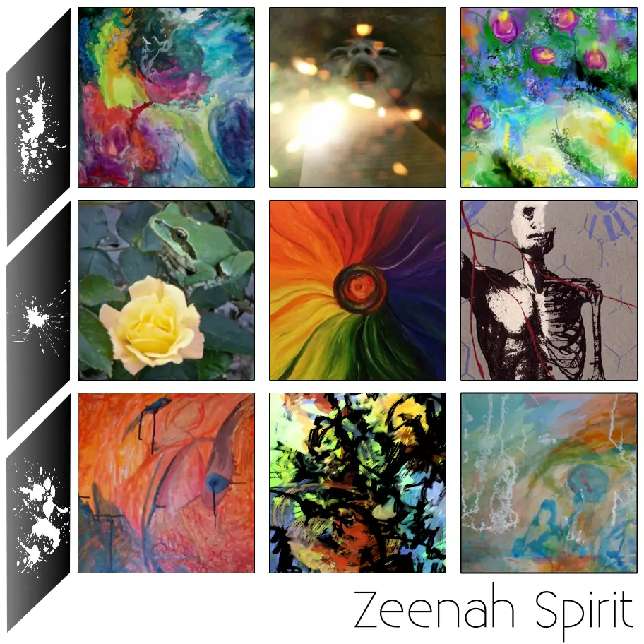 Artist Zeenah Spirit Experimental Paintings